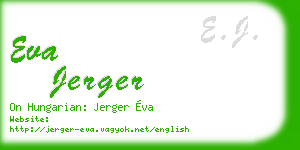eva jerger business card